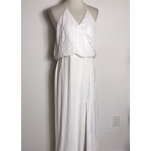 LPA beaded cross back Gown in ivory - Picture 9 of 9